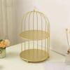 Easy To Clean Bird Cage Jewelry Rack Large Capacity Desktop Display Stand  Washroom
