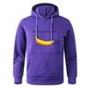 Unisex Hooded Sweatshirt With Banana Print Casual Streetwear Loose Fit Cotton-Lined Pullover Fall