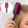 Escova de Cabelo com Almofada de Ar Autolimpante, Escova Massageadora de Couro Cabeludo com Cerdas Retráteis, Pente Desembaraçador Anti Estático com Limpeza por Pressão para Homens Mulheres