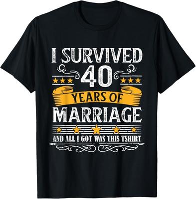 40. Hochzeitstag T-Shirt Paare Ehemann Ehefrau 40 Jahre T-Shirt Unisex T-Shirt