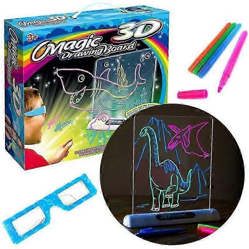 1 Set 3D Drawing Board Toys Creative Art Magic Board With Pen Educational Toy Gift