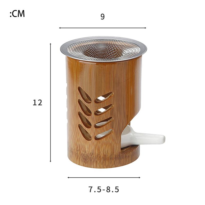 

Bamboo Candle Holder Metal Aromatherapy Heating Holder for Herbs Aromatherapy Incense Burner for Yoga SPA Aromatherapy