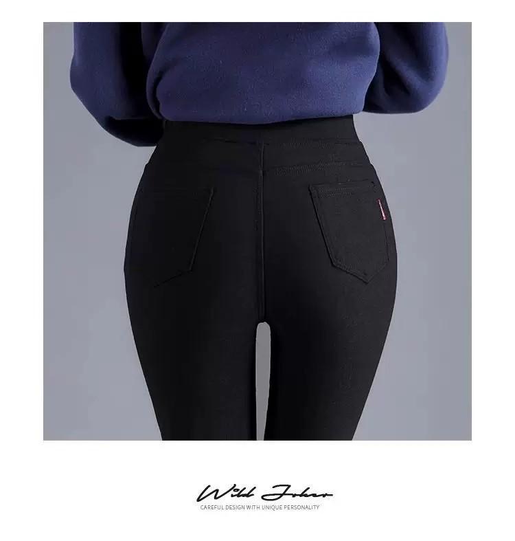 Women's Plus Size High-Waisted Fleece-Lined Winter Leggings