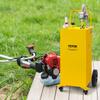 VEVOR 30 Gallon Fuel Caddy, Gas Storage Tank & 4 Wheels, with Manuel Transfer Pump, Gasoline Diesel Fuel Container for Cars, Lawn Mowers, ATVs