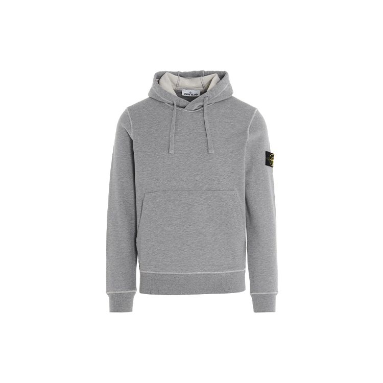 STONE ISLAND Hooded Sweatshirt Melange Grey Men Tops 741564151-V0M64