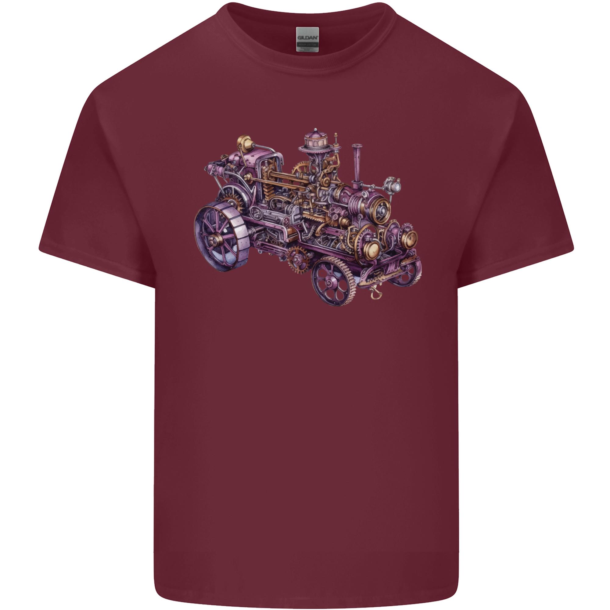 Steampunk Steam Engine Unisexs Light Cotton TShirt S
