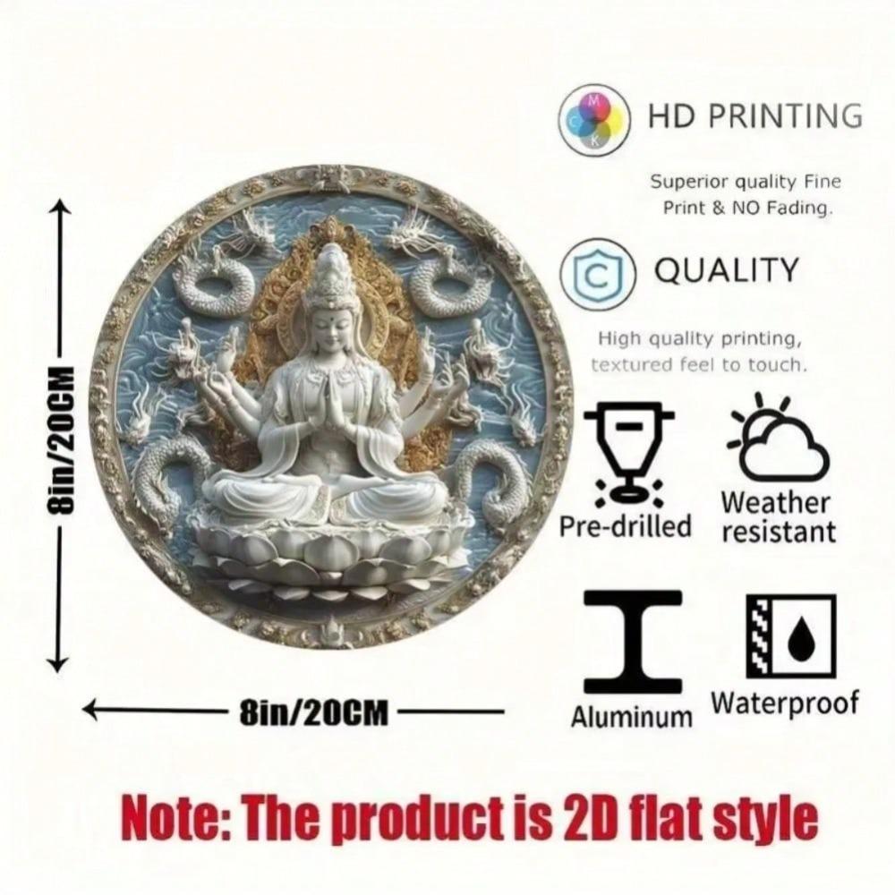 2D Metal Wall Art Buddha Signage Home Decor