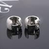 Zinc Alloy sterling Zinc Alloy plated round hollow set with Zircon earrings for women light luxury high sense of simple studs