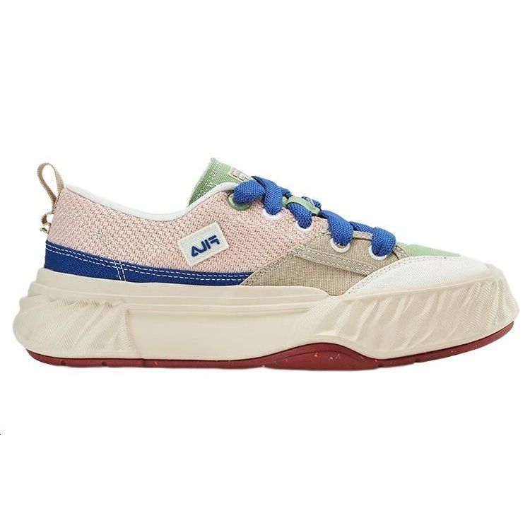 Fila Fosso Color Block Retro Durable Low Top Canvas Shoes Women Sneaker Pink Green F12W332301FOB