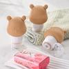 Silicone Lotion Dispenser Bottle Cartoon Bear Portable Travel Empty Pump Bottle Shampoo Dispenser Refillable Bottles 240ML/3PCS