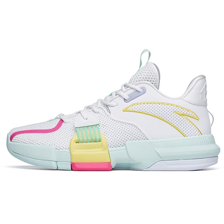 New Anta Craze 1 Mid Top Performance Basketball Shoes Men's White 112221618-4