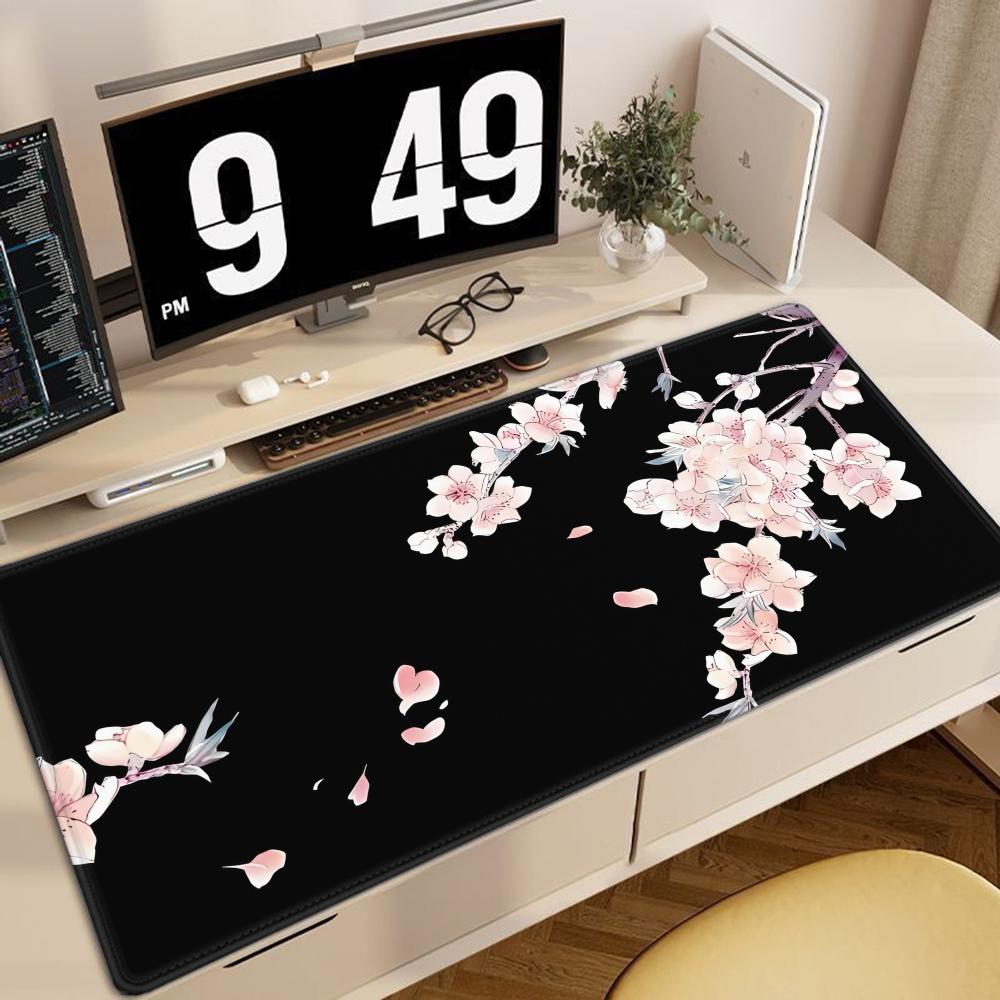 Mouse Pad Landscape Sakura Large Deskmat Laptop Computer Accessories Mousepad Carpets Rubber Anti Slip Mousepad Kawaii Playmat