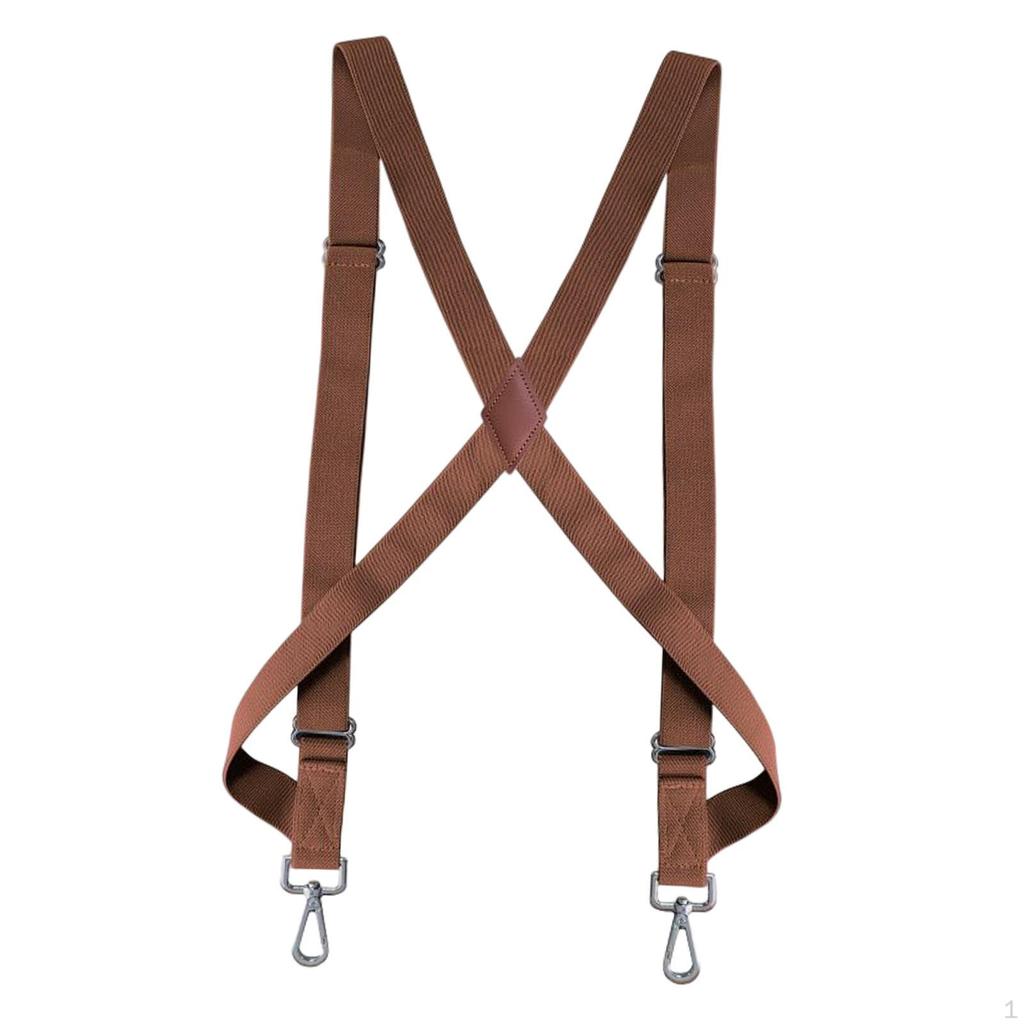 Men Women Suspender Heavy Duty Swivel Hooks Elastic X Type Unisex for Belt Loops Side Clip