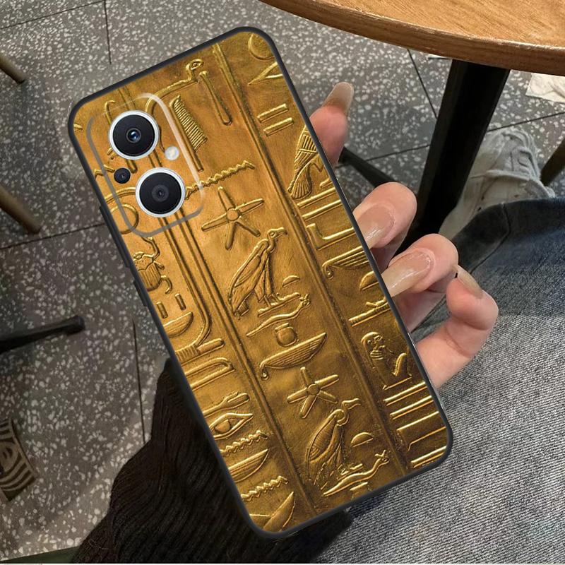 Egyptian Hieroglyphics For OPPO Reno 14 13 12 11 10 Pro 8T 11F 12F 13F 14F 7 8 Lite OPPO Find X8 X6 X5 X9 Pro Case