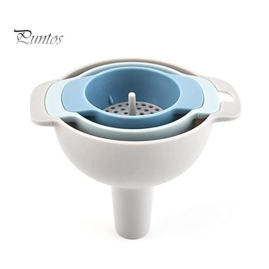 

Кухонные воронки для наполнения бутылок Кухонные воронки со съемным сетчатым фильтром Без БФА Воронка для пищевых масел Бутылки Специи Порошки синий/серый