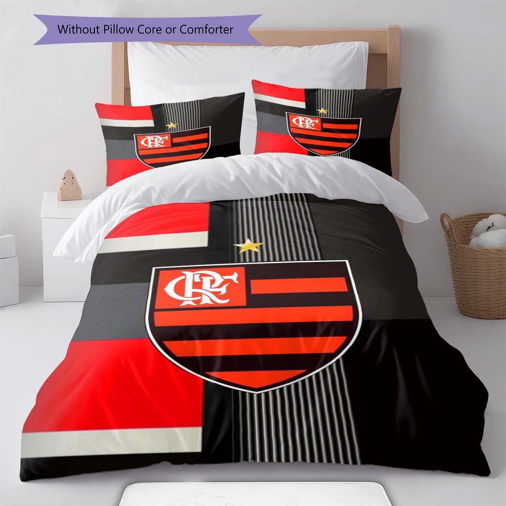 Flamengo Pattern Bedding Set Quilt Cover Pillowcase Home Decor Gift (1 * Duvet Cover + 2 * Pillowcase, Without Core)