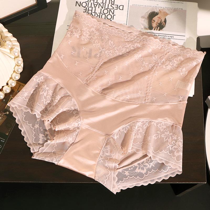 Herbst/Winter Nahtlose High-Waist Maulbeerseide Bauchweg Hüftlift Unterwäsche für Damen – Sexy, Atmungsaktiv und Bequem.