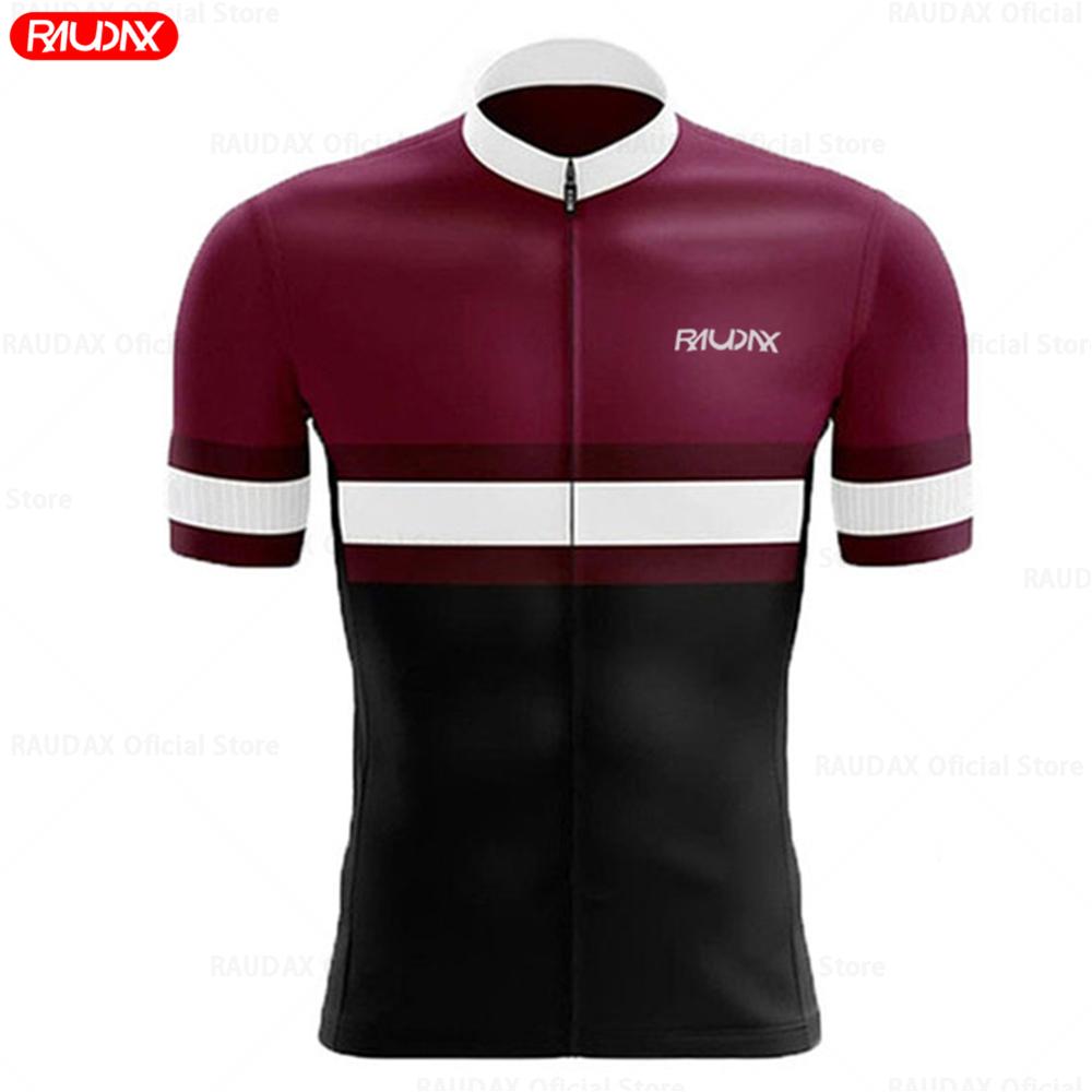 Raudax 2026 Summer Men Short Sleeve Cycling Jersey Set Breathable MTB Bike Cycling Clothing Maillot Ropa Ciclismo Uniform Kit