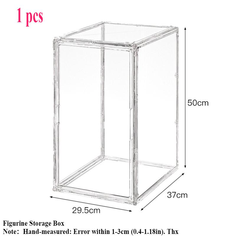 

60cm XXL Acrylic Doll Display Box Magnetic Door Display Case Transparent Dustproof Storage Box for Blind Boxes Statues Model Car