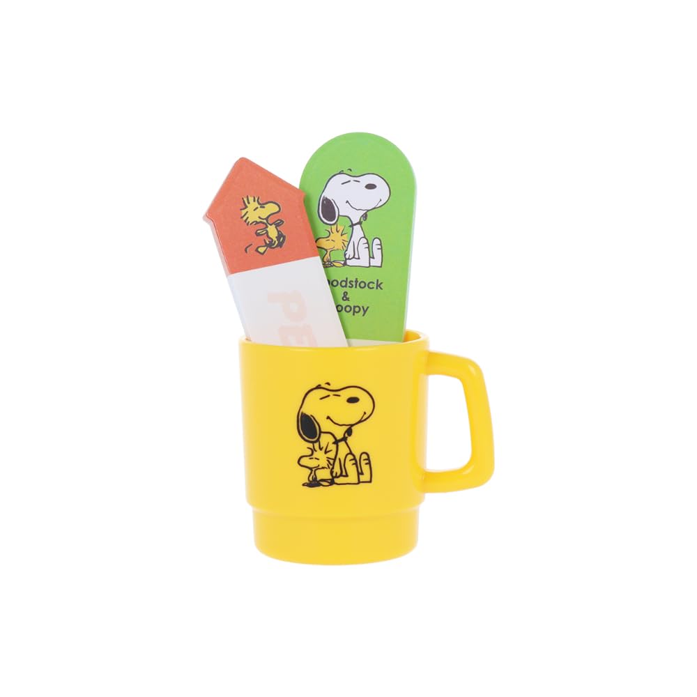 Stationery Snoopy Sticky Notes In PEANUTS 75th S2845652 Sun-Star Case, Anniversary, Woodstock,