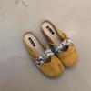 Gentle Fairy Style Ballet Shoes 2025 New French Retro Temperament Elegant Suede Shallow Mouth Mary Jane Shoes