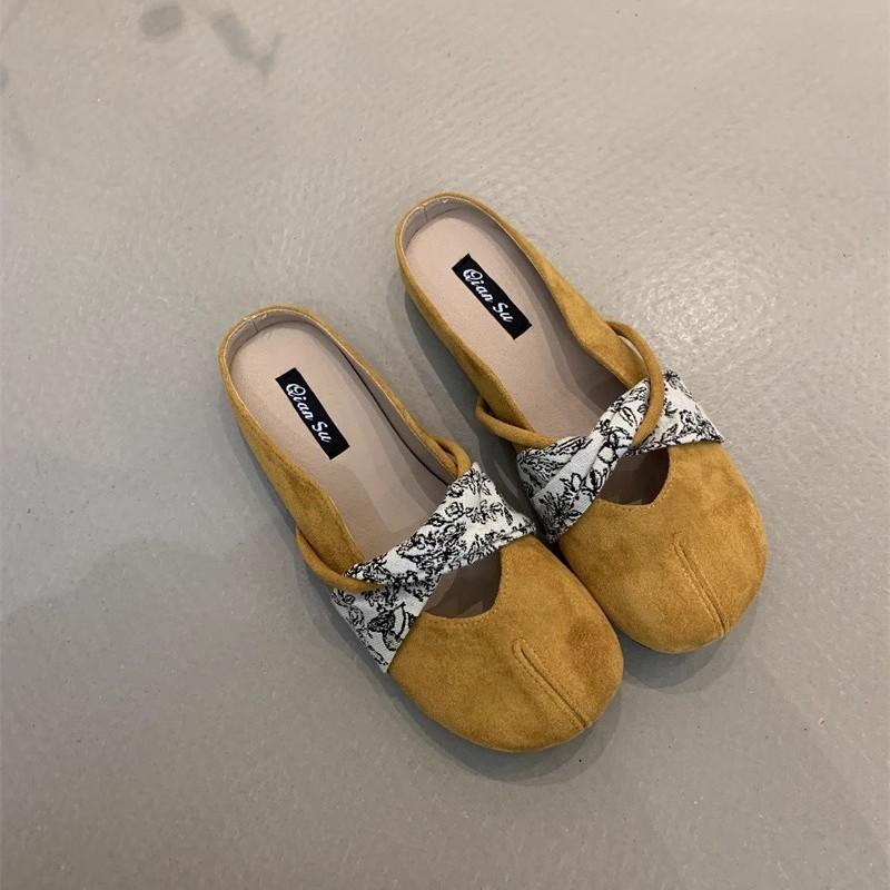 Gentle Fairy Style Ballet Shoes 2025 New French Retro Temperament Elegant Suede Shallow Mouth Mary Jane Shoes