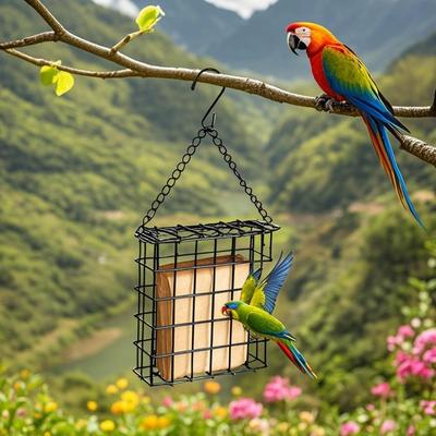 Bird Feeding Accessories Bird Feeder Wild Bird Feeder Black Suet Feeder Secure Tree Mounting Rust Resistant Finish