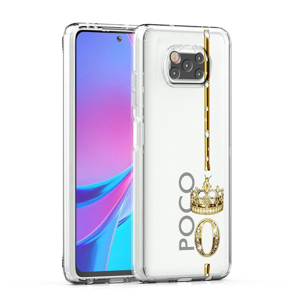 

Чехол для телефона для Xiaomi Poco X6 X5 NFC X3 F6 F5 Pro F4 F3 M3 14 13T 12T 12 13 Lite 11 Mi 5G Чехол Алмазная Корона Буква Буквы Poco X5 Pro