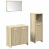 VidaXL 3 Pcs Bathroom Furniture Set Sonoma Oak, Bathroom Storage Cabinet, Bathroom Cupboard 3324971