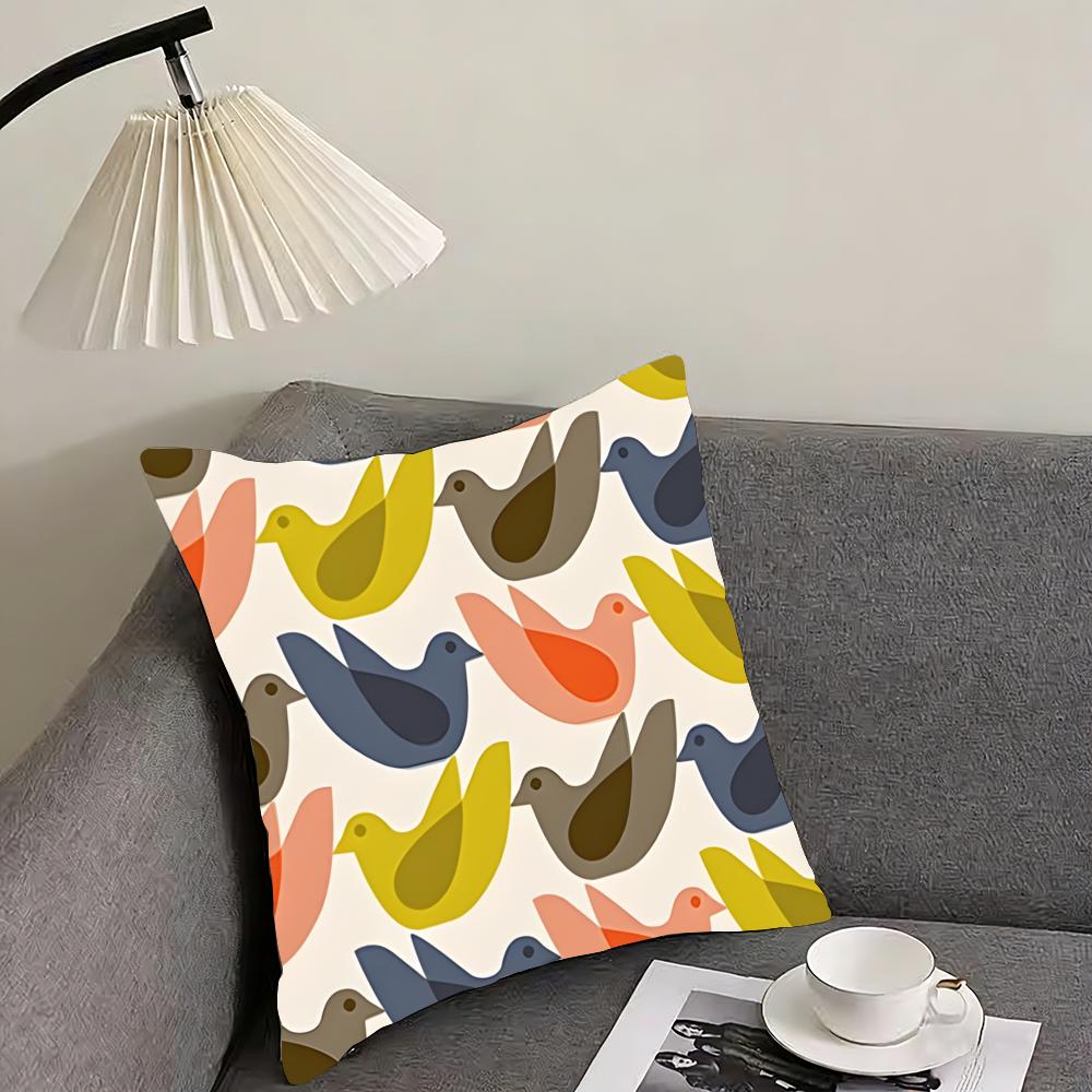 Aesthetic Art O-Orla Kiely Flower Stem Cushion Cover Reversible Plush Pillow Cover – For Car, Sofa, Bedroom, Perfect As a Gift.