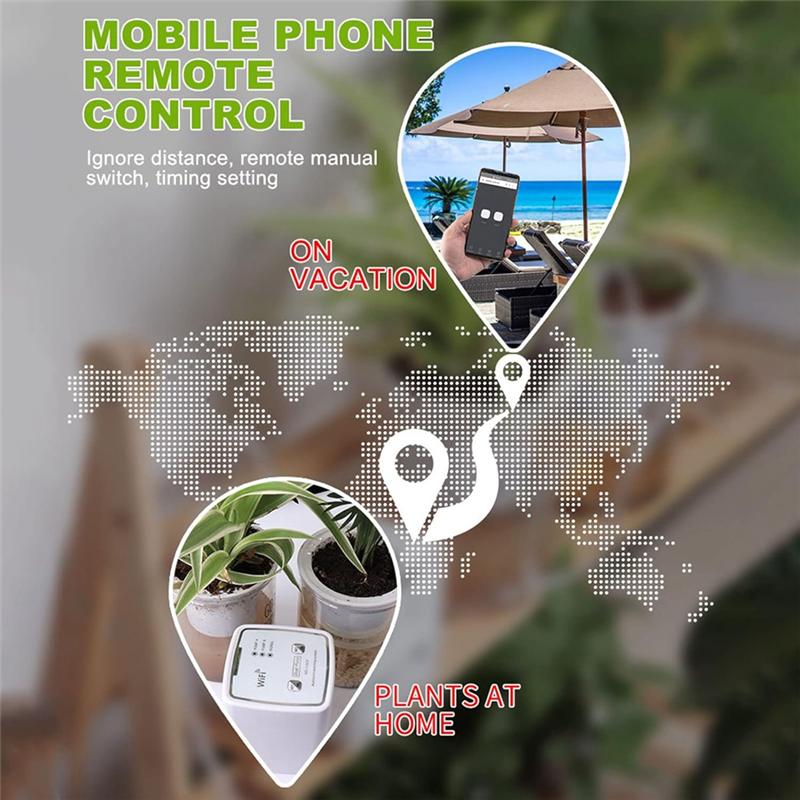 

A25F-WIFI Intelligent Watering Device Hydroponic Equipment Double Pump Timed Automatic Drip Irrigation System For Potted Plants белый
