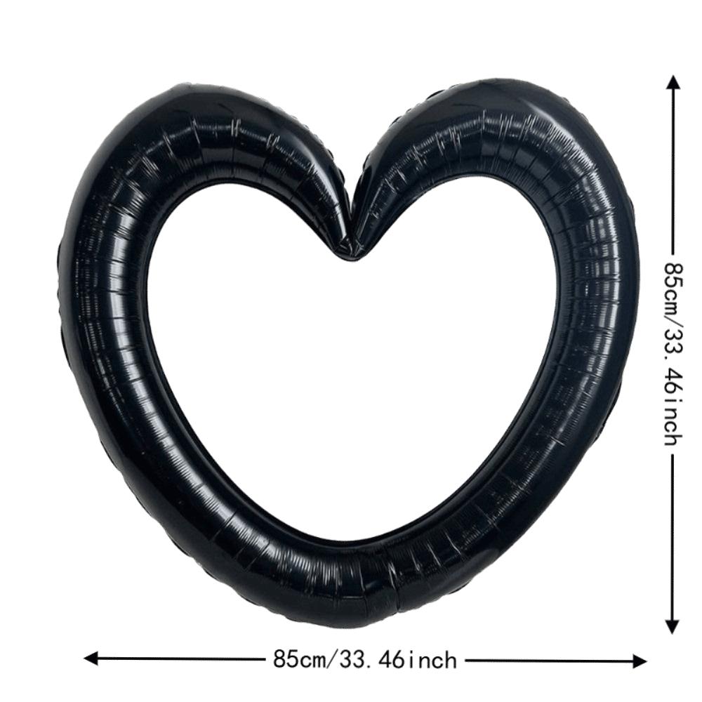Reusable Photo Frame Balloon Metallic Love Balloon Cute Design Giant Heart Balloon Birthday Party
