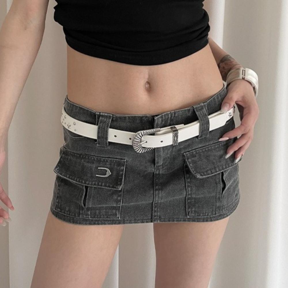 Jeans Decor Y2K Wide Belt Punk Style PU Leather Waistbands Vintage Star Rivet Waist Belt  Girls