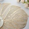 3pcs Hollow Table Mat Anti-stain Coaster Kitchen Accessories Leaf Shape Placemat  Hotel