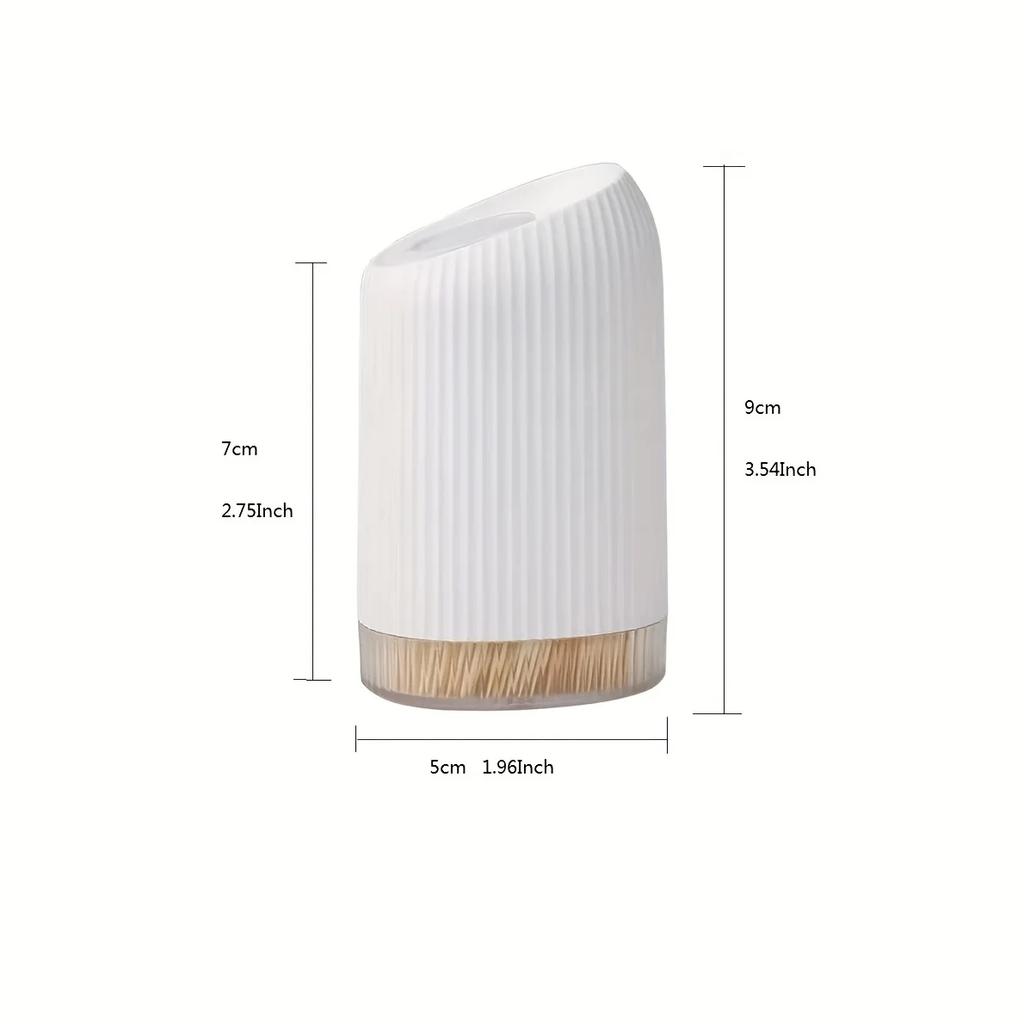1pc Compact Modern Toothpick Holder - Durable Plastic Kitchen & Dining Room Decor, Space-Saving Design with Rounded Edges