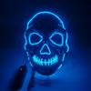 Black Ghost LED Sound-Control Mask - Luminous V Shape Halloween Prop