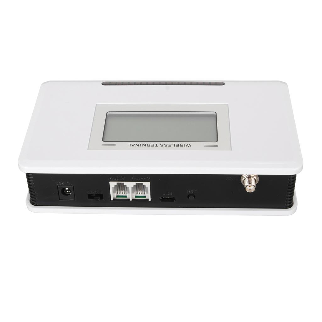 GSM Fixed Wireless Terminal with Screen 4G Quad Band Strong Signal Reception Caller ID RJ11 Port GSM Caller 100‑240V EU Plug
