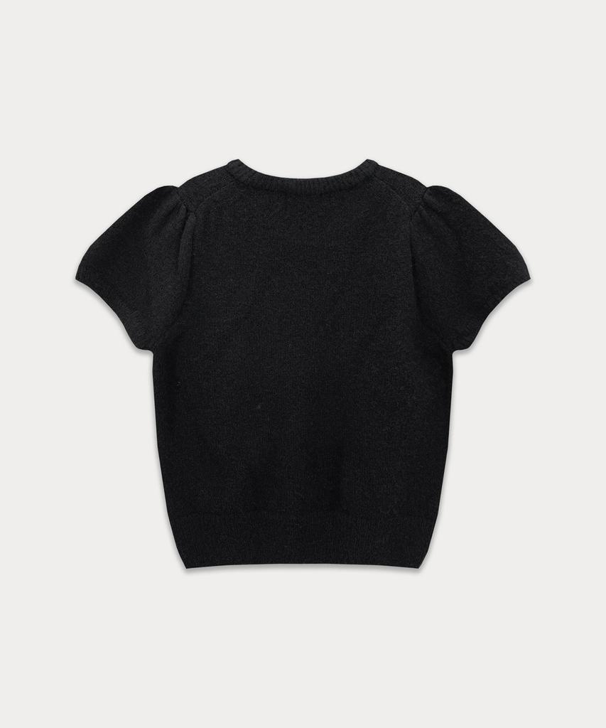 Sseomweeobeoteo Emma Half Puff Knit - Black