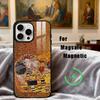 Custodia per Telefono Pittura "Il Bacio" di Gustav Klimt Per iPhone17,16,15,14,13,12,11 Plus,Pro Max Magnetica Per Ricarica Wireless Magsafe