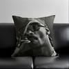 Saint Jesus S-Snoop D-Dogg Music Pillow Case Anti-Dustmite Pillowcase Invisible Zipper Silky Short Plush Sofa Cushion Cover
