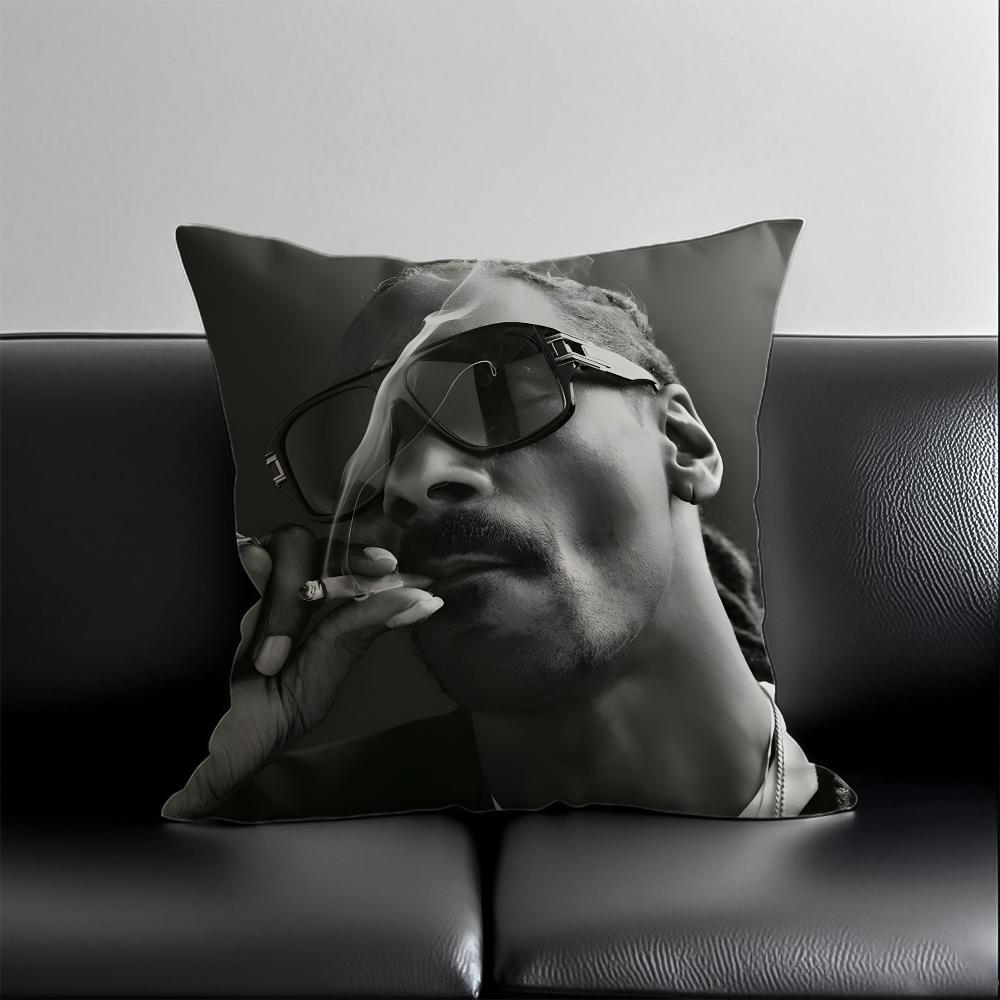 Saint Jesus S-Snoop D-Dogg Music Pillow Case Anti-Dustmite Pillowcase Invisible Zipper Silky Short Plush Sofa Cushion Cover