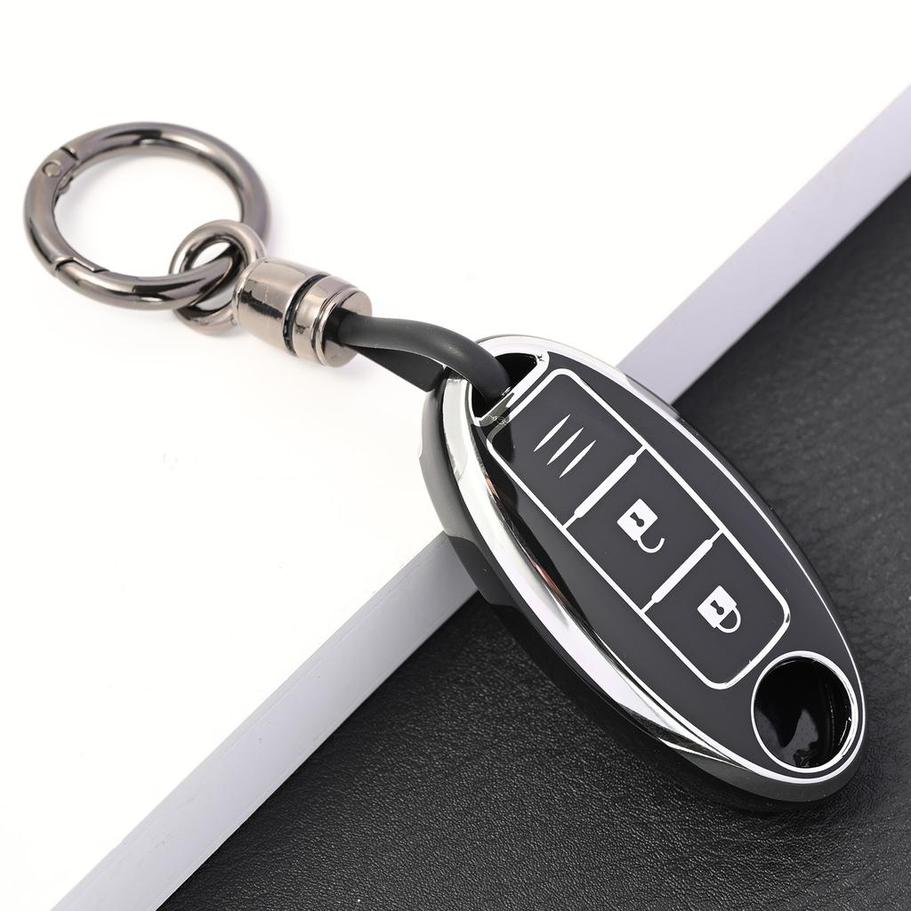 TPU Bilnyckelfodral Fob För Nissan Qashqai Pulsar March 370Z Micra Juke Note Tiida Wingroad NV200 Leaf Cube Fjärrnyckel Fodral Skal