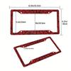 1pc Aluminum Decorative Fun License Plate Frame,Spider Web Decorative,Black,Red,For Decorative,Personality and Creatively Design License Plate Covers