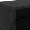 L shaped Desk with Shelf Black Oak Effect 130 x 130 x 91 cm