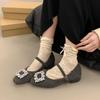 Women's Shoes: High Heels with Fleece, Shallow Opening, Chunky Single Shoes
