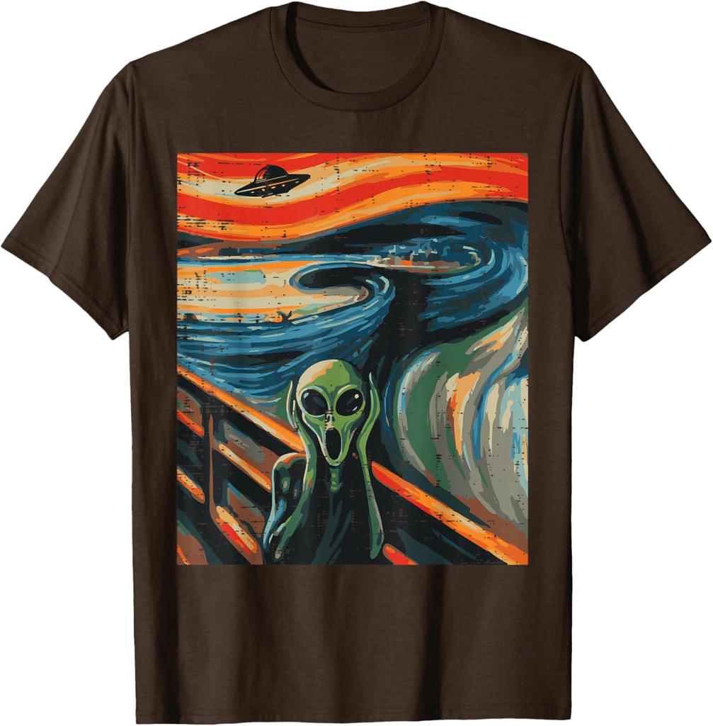 Parodie na Vetřelce Výkřik UFO Umění Grafické Tričko Pánské Dámské Unisex Bavlna Ležérní Tričko
