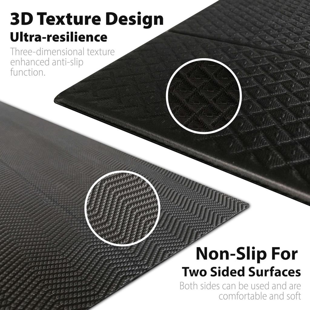 Feetlu Foldable Yoga Mat 12mm X 61cm X and Easy To Store Foldable Exercise Mat for Home and Floor Exercises - 183cm, Large, Lightweight, - Non-Slip