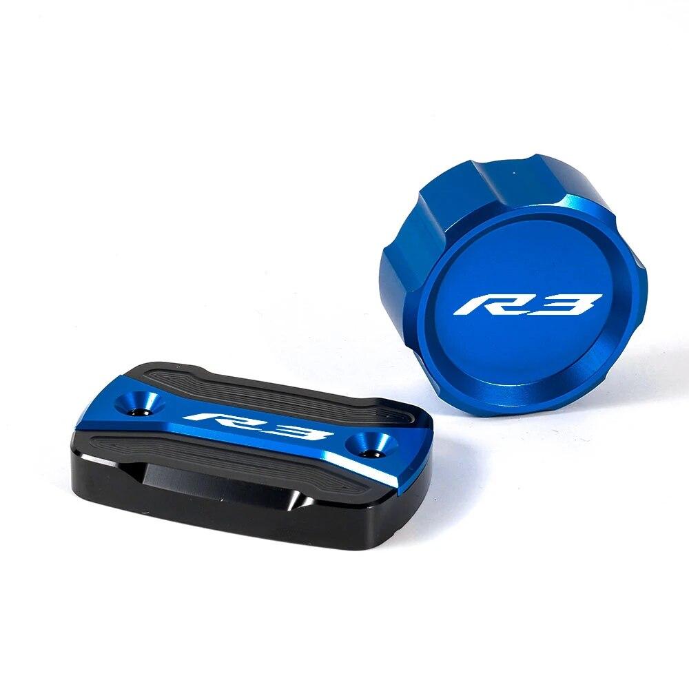Motorcycle Accessories Bike Front & Rear Brake Fluid Cylinder Reservoir Cover Cap For Yamaha YZF R3 ABS