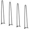 711.2MM Hairpin Furniture Legs, Metal Home DIY Projects for Nightstand, Coffee Table, Desk, 226.8KG Load Capacity with Rubber Floor Protectors, Metal