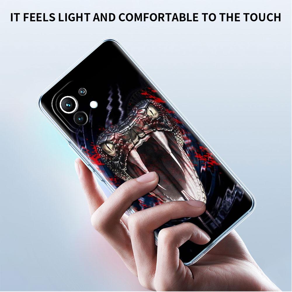 Clear Case For Xiaomi Mi Poco X3 NFC M3 Pro F3 F1 11 Lite 12 Note 10 11T 9T Transparent Phone Cover Lion Tiger Wolf